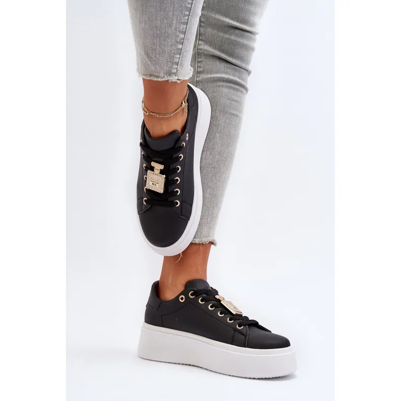 Baskets Pour Femmes Avec Décoration Noir Celedria le noir